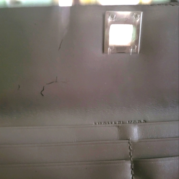 MICHAEL Michael Kors Gray Leather Wallet - 7.75" L, 4" H, 1" D - Picture 13 of 13